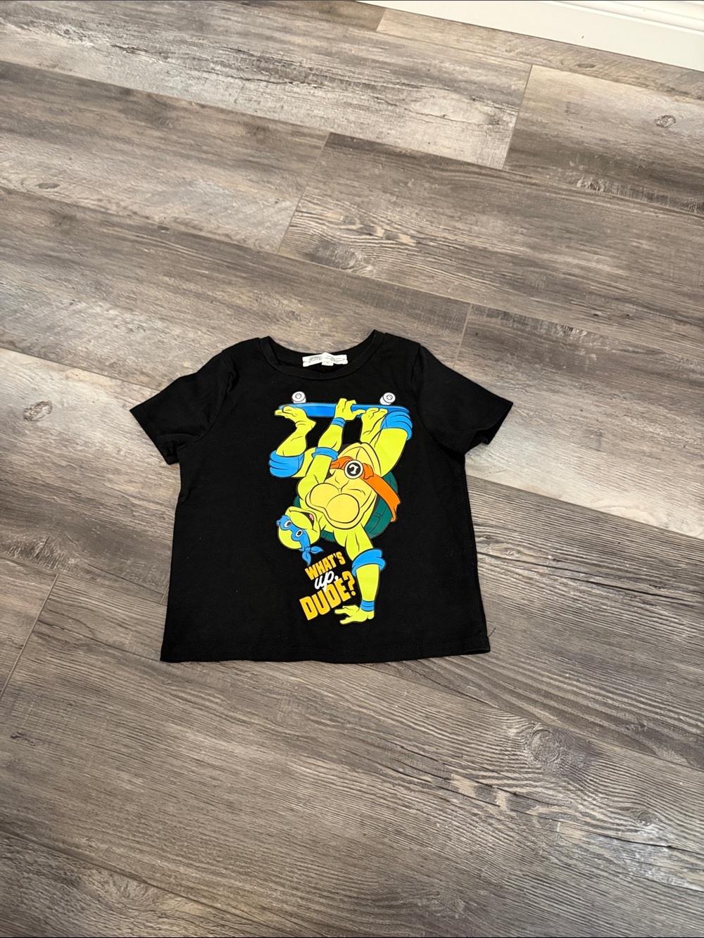 Nickelodeon Kids Black Graphic Skate Turtle Tee